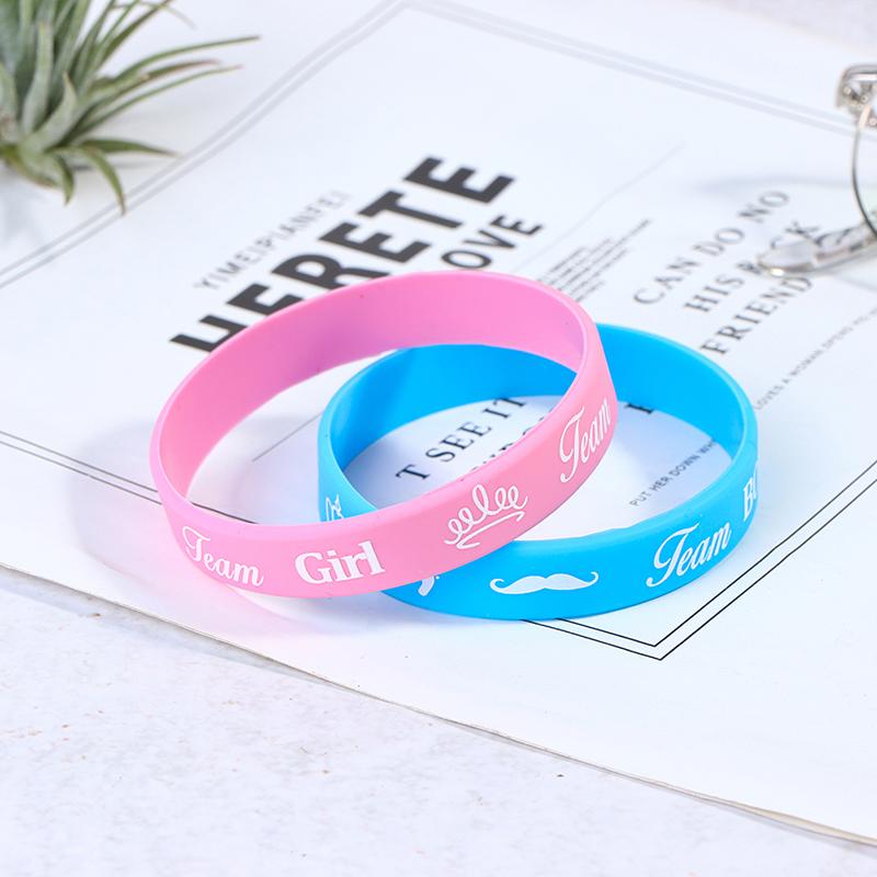 36 stk Kjønnsavslør armbånd Team Boy Silikon Armbånd Team Girl Gummi