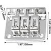 Adjustable 3 String Guitar Hard-tail Tailpiece Bridge for Cigar Box Electric Guitar Parts Replacement Chrome