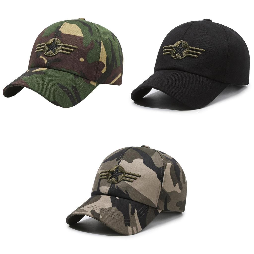 Stylish Men's Five Star Camouflage Baseball Cap For Summer Sun Protection And Fashion