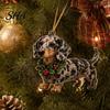 Feiertagsritual Countdown 2026 Dackel Adventskalender, 24 Tage Hunde-Sammlerstücke Überraschungen mit festlichem Xmas-Geschenk für Tierliebhaber Welpen Acrylfiguren