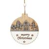1/4Pcs Wooden Merry Christmas Ornament Farmhouse Rustic Xmas Tree Hanging Double Layer Splicing Love