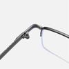 Metal Half Frame Prescription Eyeglasses for Men Blue Light Blocking Nearsighted Glasses 0 to -6 0 Diopters