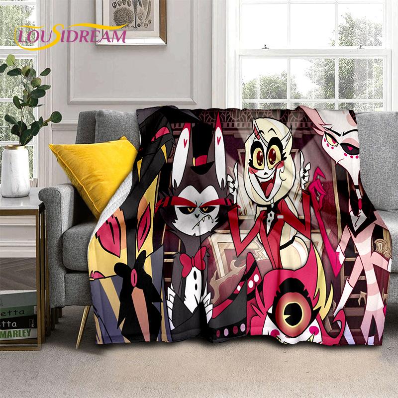 2025 H-Hazbin Hotel Charlie Cartoon Soft Blanket,Soft Throw Blanket for Home Bedroom Bed Sofa Picnic Travel Cover Child Gift