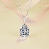 Women's Teardrop Moissanite Necklace Platinum Comfortable Fit Hypoallergenic Daily Party Jewelry