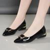 women fashion plus size high quality light weight slip on square heel shoes for office career work lady casual party shoes z310