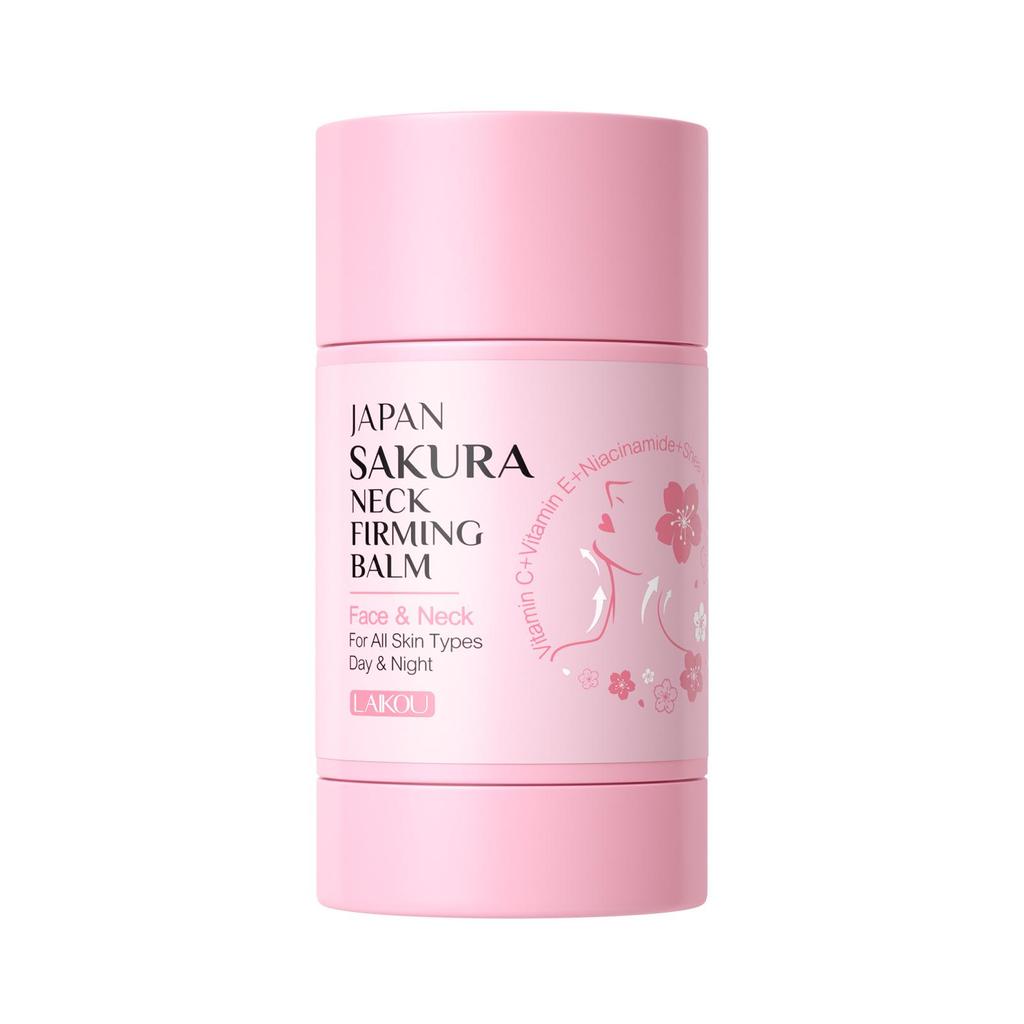 LAIKOU Purifying & Moisturizing Sakura Neck Cream with Firming Stick Applicator