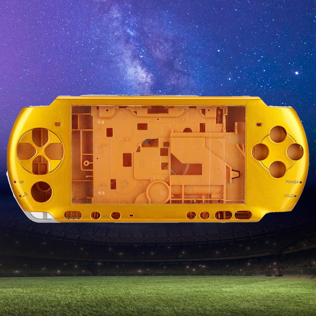 Für PSP3000 Spielkonsole Fall Volle Gehäuse Shell Mit Schraubendreher Tragbare Kompakte(Gelb)