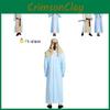 Chic Arabian Style Cosplay Robe In Soft Blue Fabric Perfect For Western Theme Parties