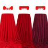 Deep Wine Red Gold Velvet Heavy Fabric for Curtains & Tablecloths