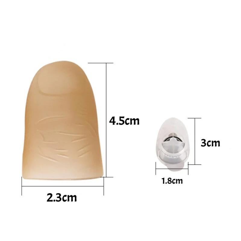 1/2/4pair Thumb Tip Finger Fake Magic Trick Funny Flashing Fingers Funny Prank Party Magician Accessories LED Glow Festival Gift