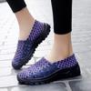 New Versatile Handwoven Woven Shoes Large Size Casual Shoes Flat-bottomed Feet Lazy Shoes Travel Tide