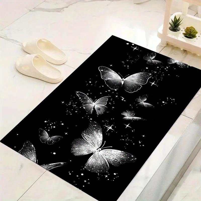 Butterflies Carpet Rug for Living Room Bedroom Home Sofa Decoration,Kids play Non-slip Floor Mat