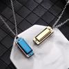 Zinc Zinc Alloy Whistle Mini Harmonica Necklace Korean Style Necklace Mouth Organ Necklace Female Necklace