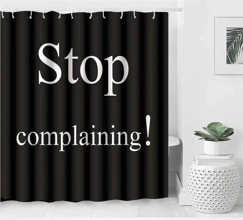 Tende Doccia Lettere Semplice Design Artistico Nordico Tenda da Bagno Decorazione per la Casa Schermi da Bagno Accessori per il Bagno Tessuto in Poliestere