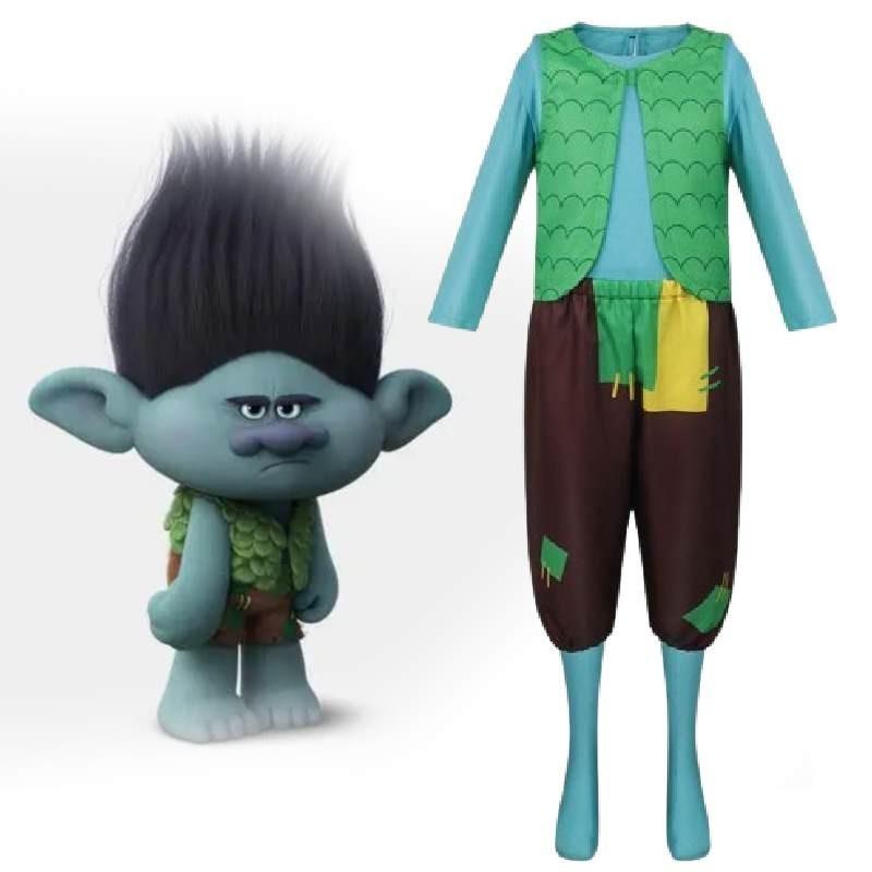 Cute Fantasy Trolls Cosplay Costume Poppy Dress Anime Halloween Stage Outfit