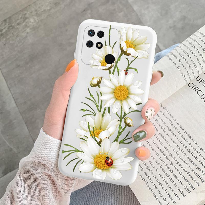 Für Redmi 10C 10 C 10A Hülle Funda Vintage Blumen Blätter Schutzhülle Weiche Capa Für Xiaomi Redmi 10C 13C 14C Bumper Case