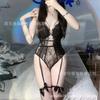 Domila Sexy Underwear Lace Temptation Transparent Hollow Sexy Onesie Women's Hot Open Uniform Suit