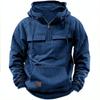 Men's Hooded Solid Casual Sweatshirt.