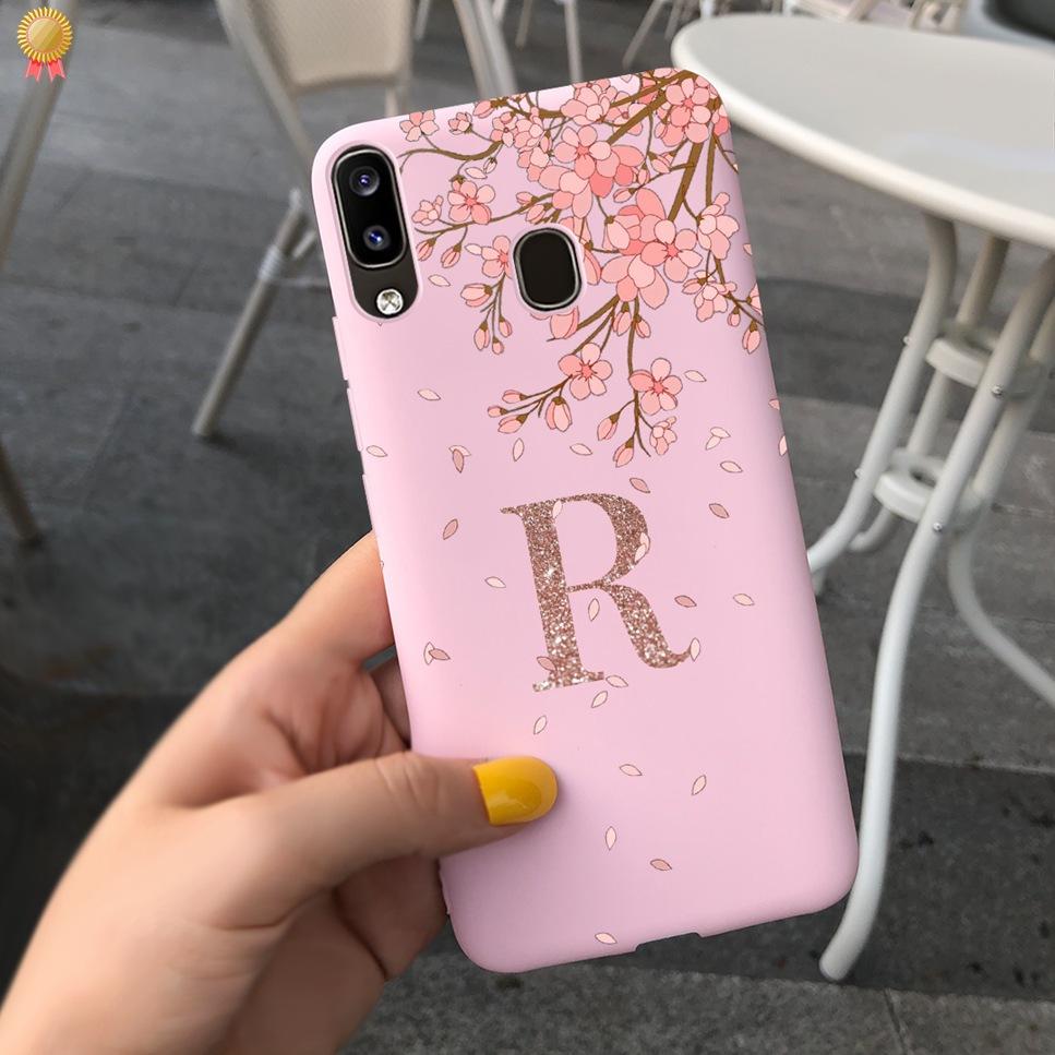 Für Samsung A20 A20s A20e Hülle Schwarz Rosa Buchstaben Rückabdeckung Silikon Für Samsung Galaxy A 20 A20 S E A20s A20e Handyhülle Funda