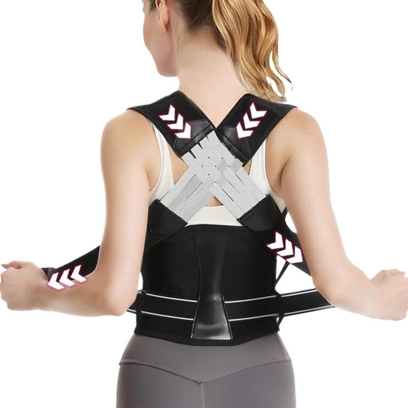 

Shoulder Back Posture Corrector Support Belt With Adjustable Lumbar And Stretcher Training L