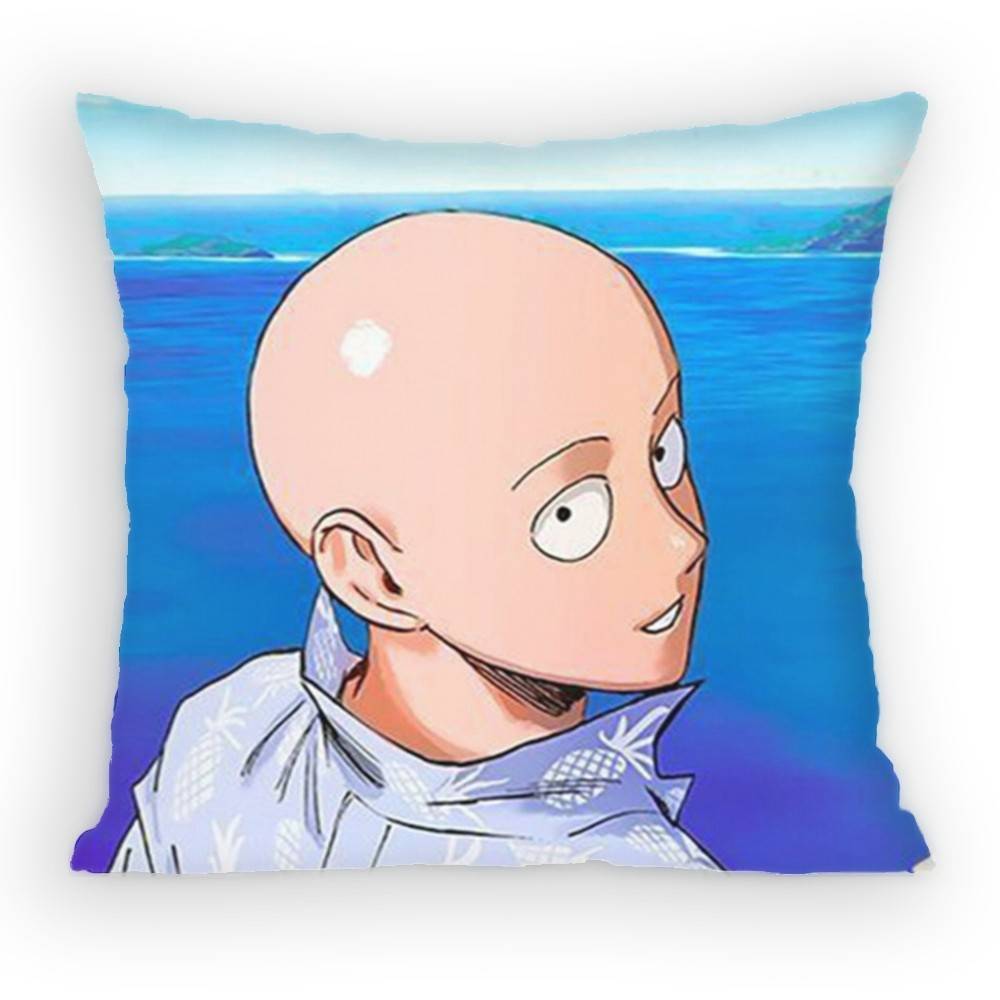 One PPunch SSaitama MMan Pillow Case Sofa Living Room for Bedroom Car Headboard Backrest Cushion Square Cushion Nap Time