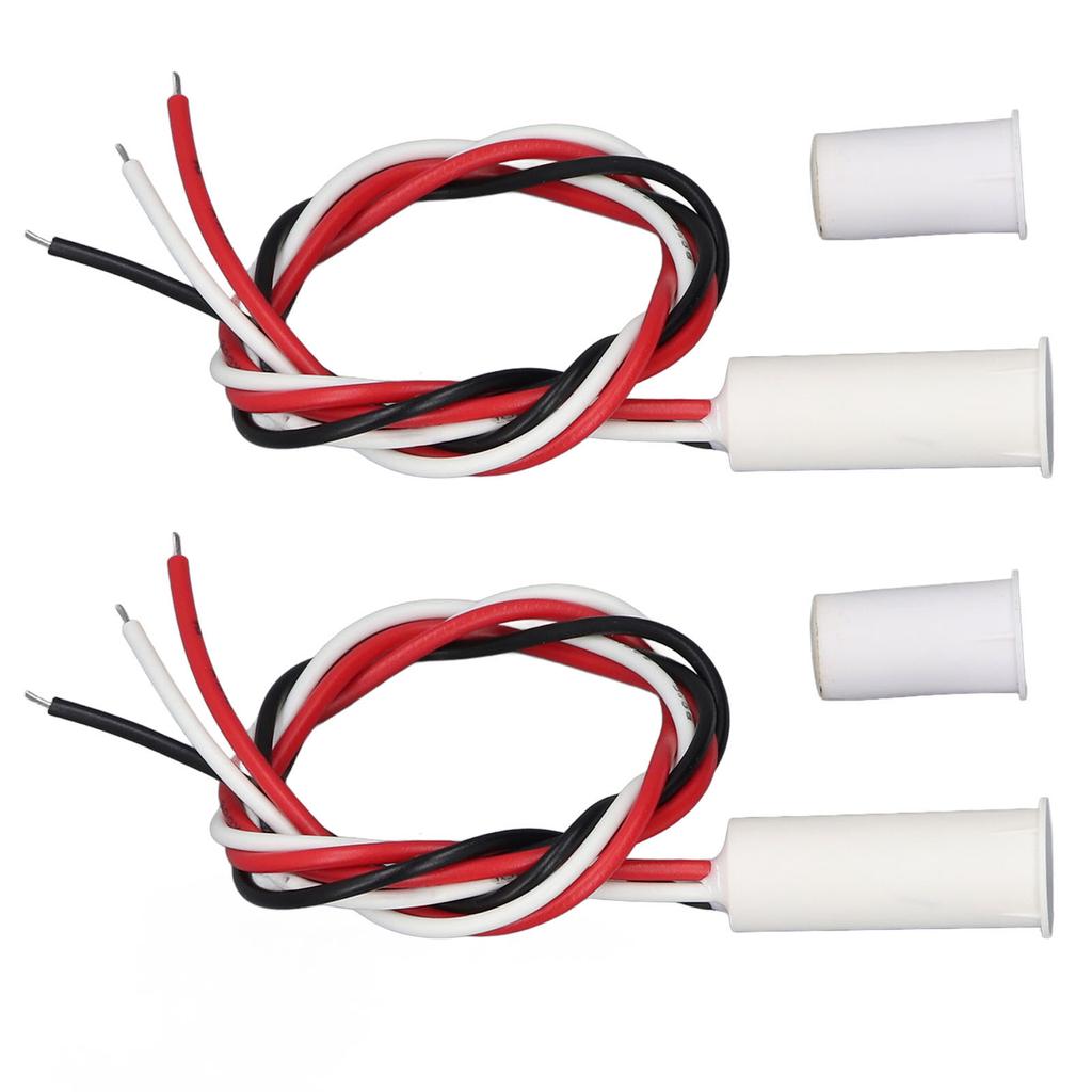 2 Sätze Magnetischer Reedschalter DC12 bis 24V NC verdrahteter Tür-/Fenstersensor für die Sicherheit zu Hause gegen Diebstahl Ala