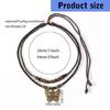 Bohemian Butterfly Pendant Choker Multilayer Pull String Handwoven Necklace Adjustable Length Clavicle Chain Jewelry