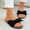 Women's Summer Cork Flat Bow Flip Flops, Size 35-43, Versatile Style