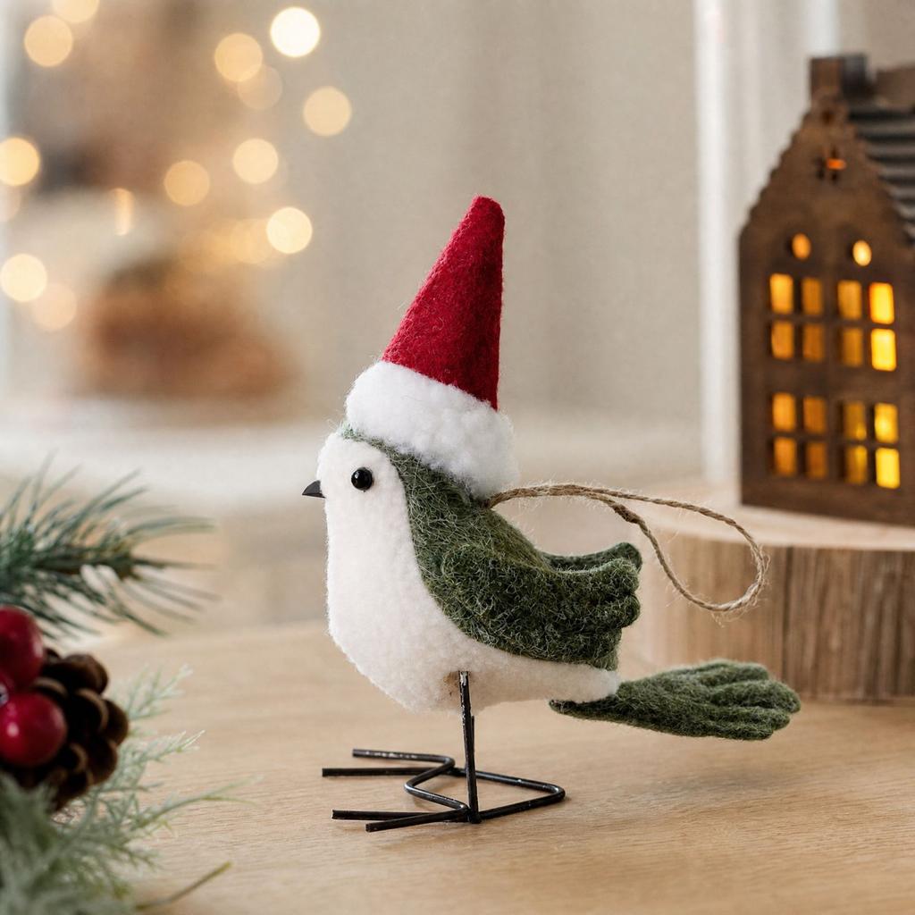 Christmas Artificial Bird Hanging Ornament, Creative Bird Decoration for Christmas Tree
