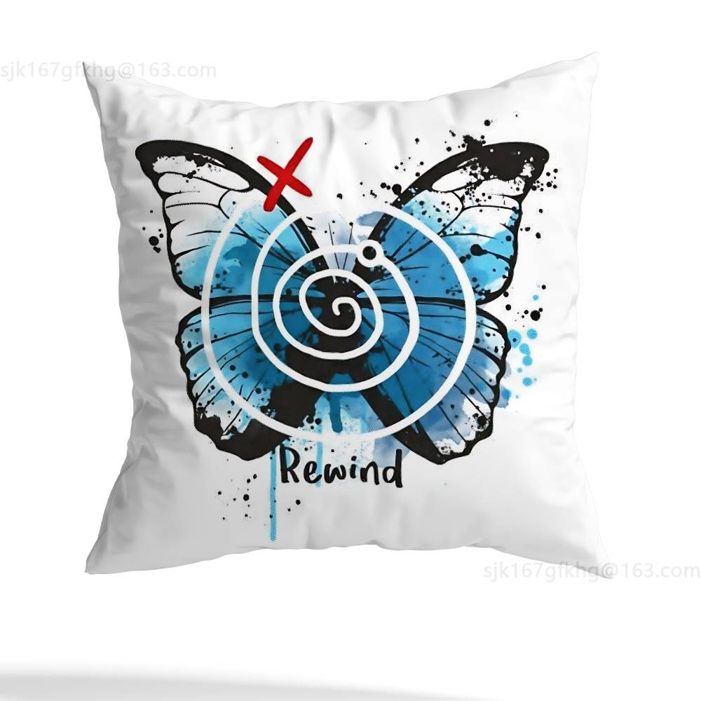 L-Life Is Strange Game Pillow Case Square Double-Sided Printing Short Plush Sofa Cushion Cover Bedroom Bedside Pillow