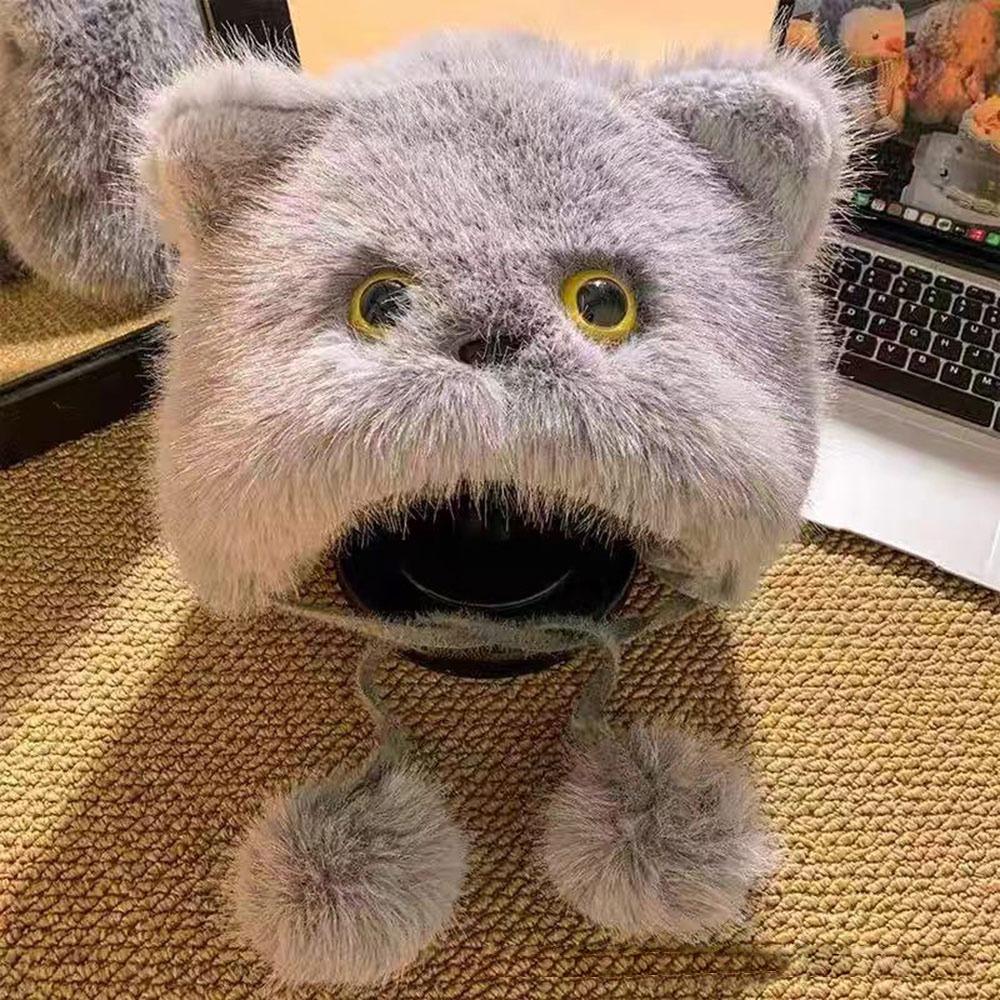 Cute Cat Winter Hat Ear Protection Windproof Hat Thicken Cycling Cap  Women Girls