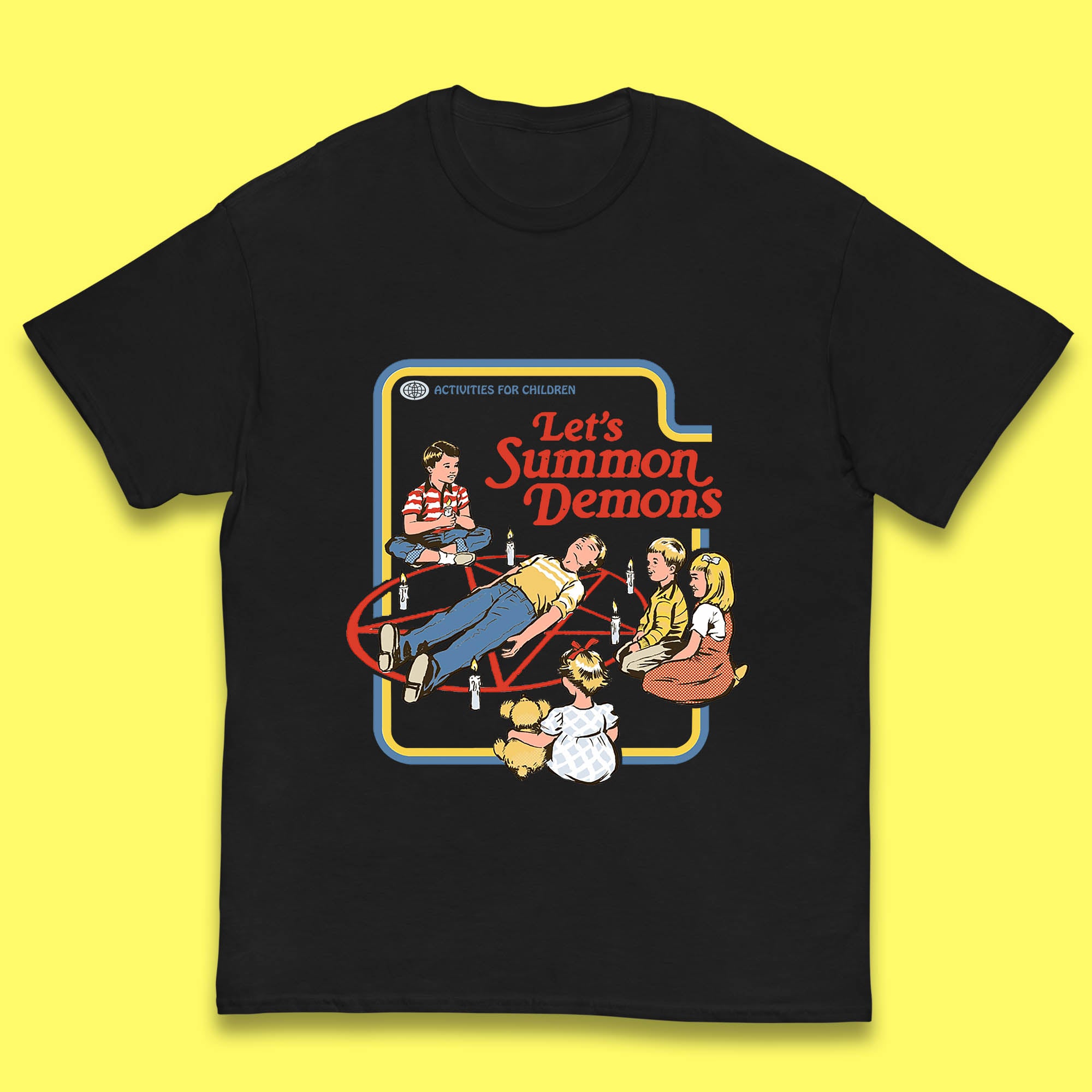 Let s Summon Demons Creepy Incantation Halloween Comic Funny Dark Humor Kids T Shirt 140