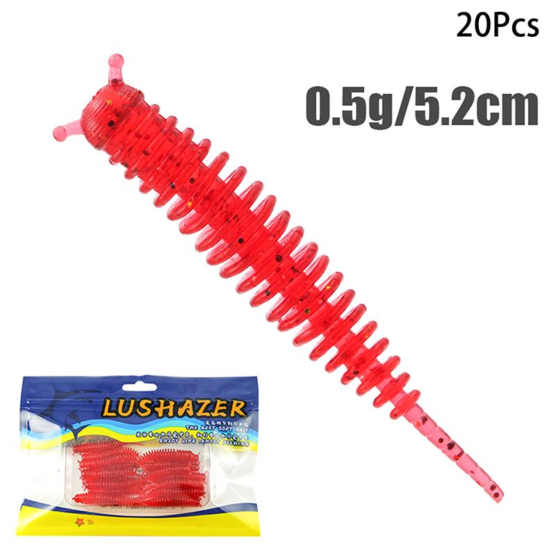 

20 шт. Мягкая приманка Рыболовная приманка Шед Палочка Червь Морской окунь Искусственный земляной червь Искусственная Форель Окунь Дроп-шот Окунь Приманка красный
