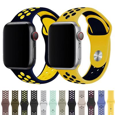 Strap For Apple Watch Band 7 SE 41mm 45mm 44mm 40mm  38mm 42mm Sport Silicone Soft Bracelet Accessories for Iwatch Series 6 SE 5 4 3 2 Women Men