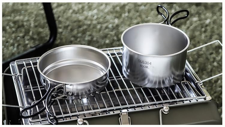 Kempingové vaření Přenosný hrnec Hrnec Sada šálků Venkovní kempování Rybaření Skládací nádobí 5 Cestovní sada nádobí Sada, Kusy,