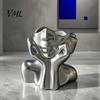 Minimalist Brush Storage Container Abstract Face Vase, Artistic Female Pen Holder, Makeup Vase Modern Decorative Centerpiece for Living Room