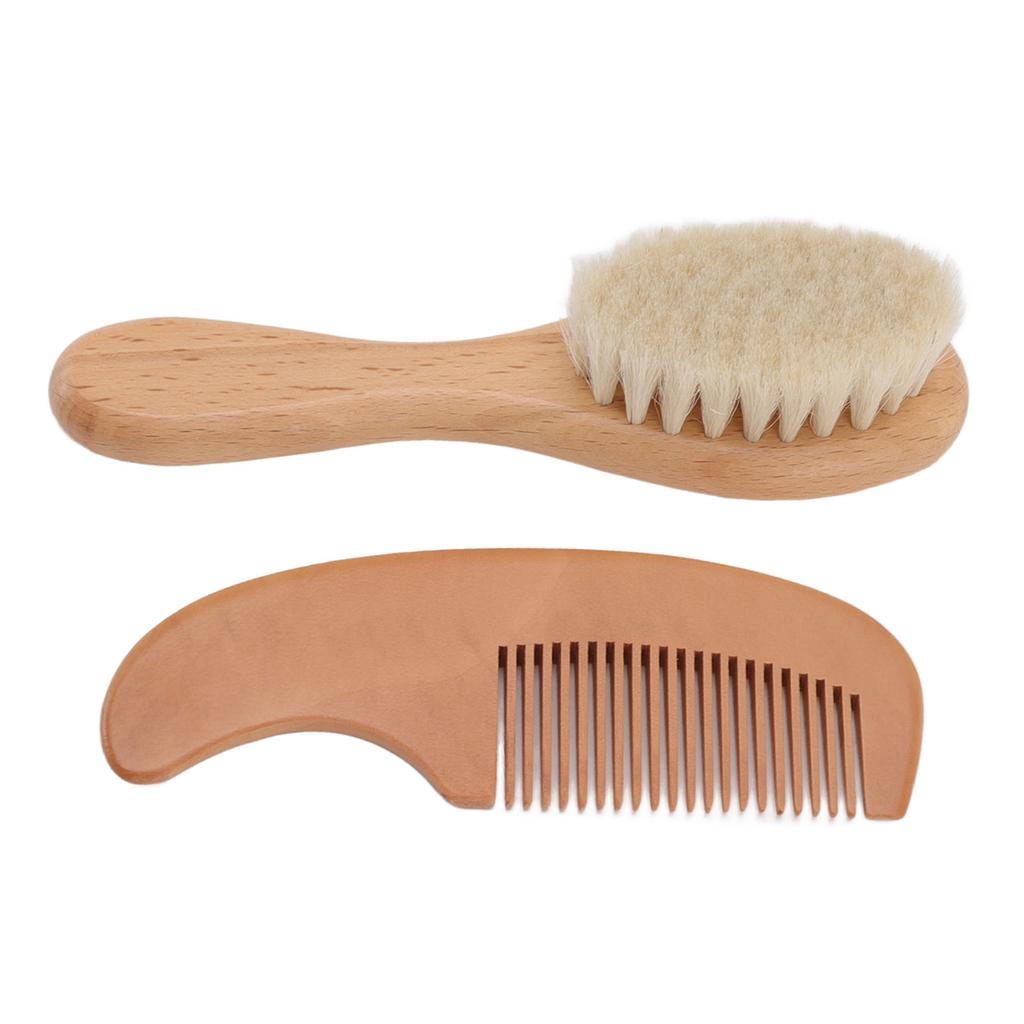 Baby Brush and Comb Set Multifunction Composite Wood and Wool Baby Hair Brush for Men Hair Style Baby Bath