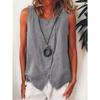 Damska koszula bez rękawów w stylu boho, zapinana na guziki, luźny top kamizelka z jednostronnym zapięciem po bokach