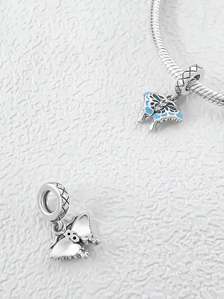 Charms Silber Kupferfarben Bunte Schmetterlinge Perlen Charm Anhänger Für Original Armband Für Frauen DIY Schmuck Liebesgeschenk