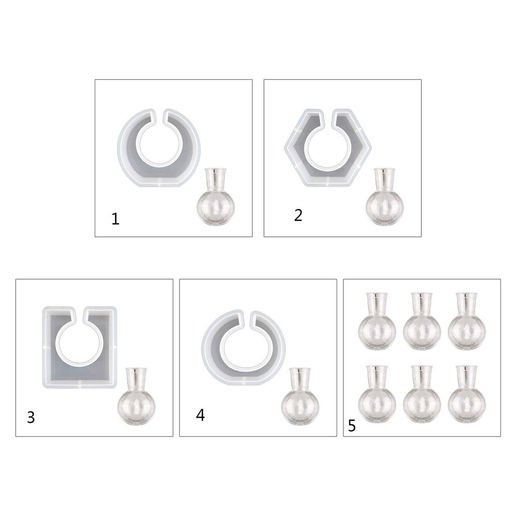 Round Shaped Epoxy Resin Molds for Vase Plant Propagation Station Hydroponic Flower Vase Silicone Mold DIY Epoxy Casting