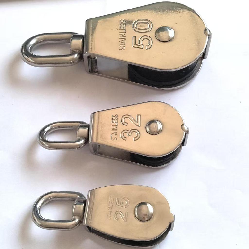 Marine Nylon Single Pulley - 304/316 Stainless Steel