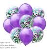 10Pcs Metal Latex Balloons Confetti Balloon Set For Wedding Birthday Party Balloon Decoration Baby Shower Helium Balloons