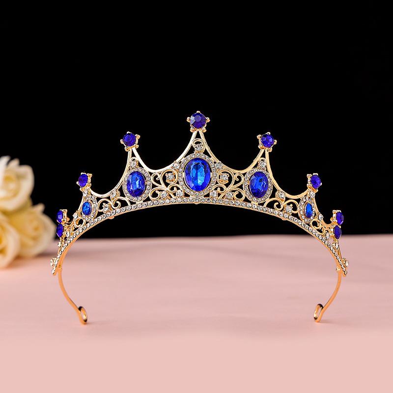 Black Baroque Crown Tiara Bride Eighteen Female Bar Mitzvah Birthday Princess Crown