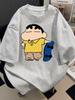 Crayon Shin-chan Unisex Retro Cotton T-shirt - Summer Short Sleeve, Loose Fit