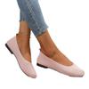 Large Size Autumn New Fly-woven Casual Women's Single Shoes Low-heeled Fabric Single Shoes Rubber Square Heel