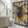 Boho Cat Floral Bath Curtain - Vibrant Artistic Design, Waterproof Home Decor Adds Exotic Charm And Beauty To Your Bathroom