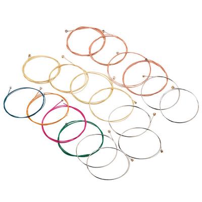 3 conjuntos de cordas de guitarra acústica folk conjunto cordas núcleo fio aço inoxidável liga cobre ferida,