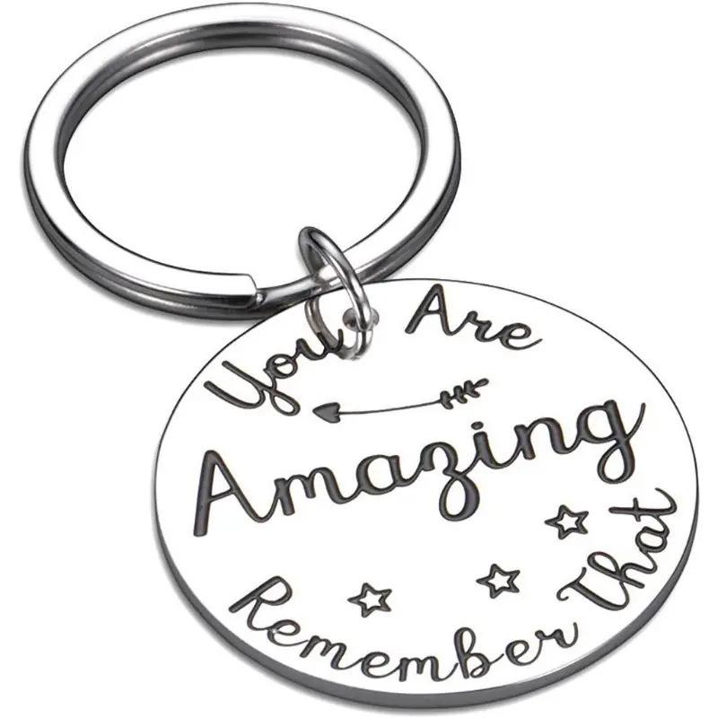 Proud Rainbow Stainless Steel Keychain Gift Pendant