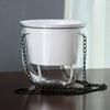 Transparent Double Hanging Basket Pot Lazy Self-Absorbent Pot Can Hang Plant Pot