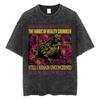 Vintage Washed The Harbinger of Awkward Situations T-shirts Weirdcore Japanese Funny Graphic T Shirt Men's Harajuku T-sh818
